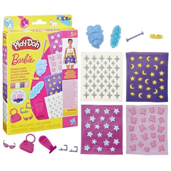 Play-Doh Barbie Juveler och Ädelstenar, refill för modelleringsset