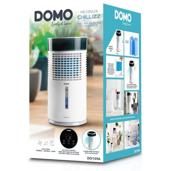 Luftkylare - DOMO - DO159A - 9,6 W - Oscillation - 3 hastigheter