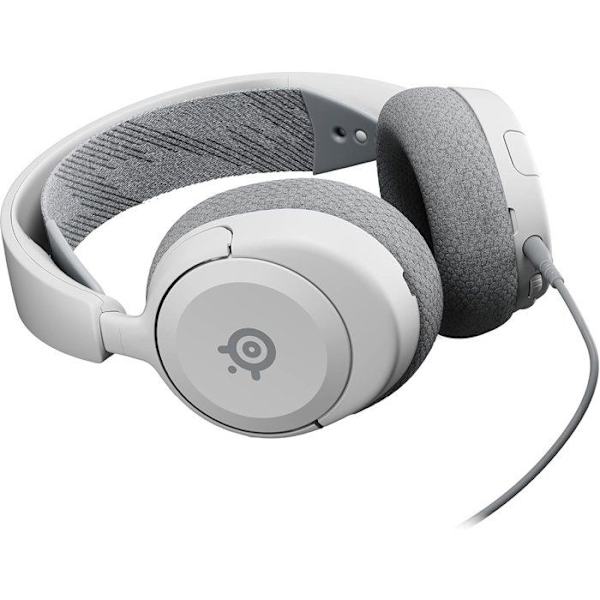 Spelheadset - STEELSERIES - Arctis Nova 1P Vit - Kabelanslutet - Multiplattform - Vit / Grå