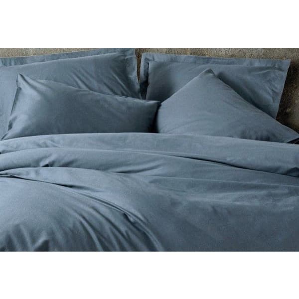 Bäddset - 1 påslakan 140 x 200 cm + 1 örngott 60 x 60 cm - 100 % förstärkt bomull - Antracit