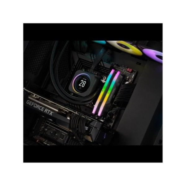 RAM - Corsair Vegeance RGB DDR5 - 32GB 2x16GB DIMM - 6200MHz - Unbuffered, 36-39-39-76, STD PMIC, XMP 3.0