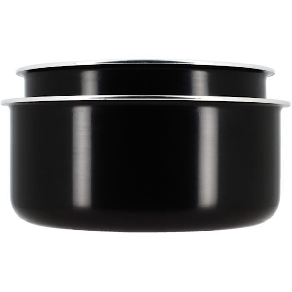 Kokkärlsset - Induktion - MENASTYL - 6020437 - Non-stick aluminium - 5 delar - Avtagbart handtag - Svart
