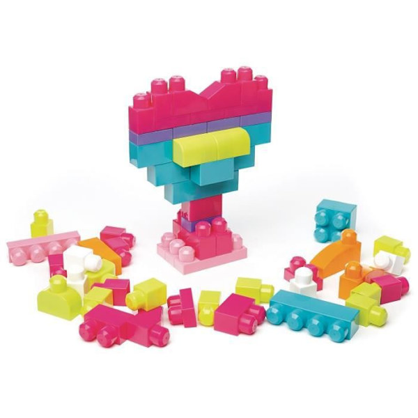 MEGABLOKS First Builders - Medium Pink Bag - 60 block