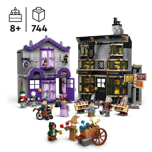 LEGO Harry Potter 76439 Ollivander och Madame Guipure, färdig att bära för trollkarlar och trollkarlar