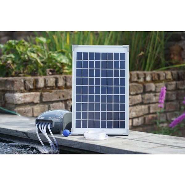 Luftpump - UBBINK - AirSolar 600 - Flödeshastighet 600 l/h - 5 diffusorer - 12V solpanel