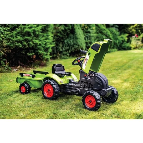 FALK Claas pedaltraktor med släp