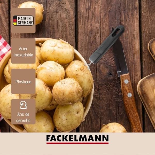 Potatisstöt med dubbel spak och 3-stiftsgaffel - FACKELMANN - För potatis