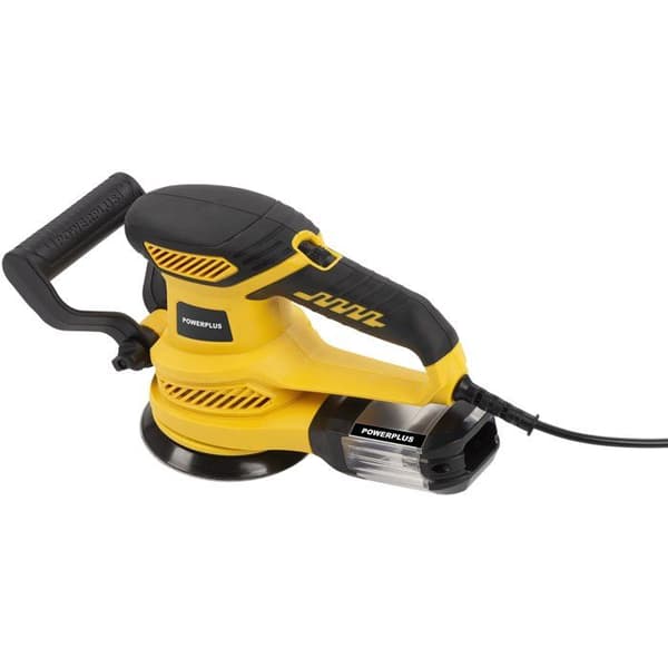 Orbitalslip - POWERPLUS - 450W - Ø 125 mm - Dammuppsamlingsbricka - Kardborresystem