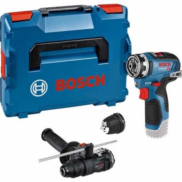 Bosch Professional GSR 12V-35 FC + GFA 12-H + GFA 12-B + L-BOXX borrskruvmejsel - 06019H300B