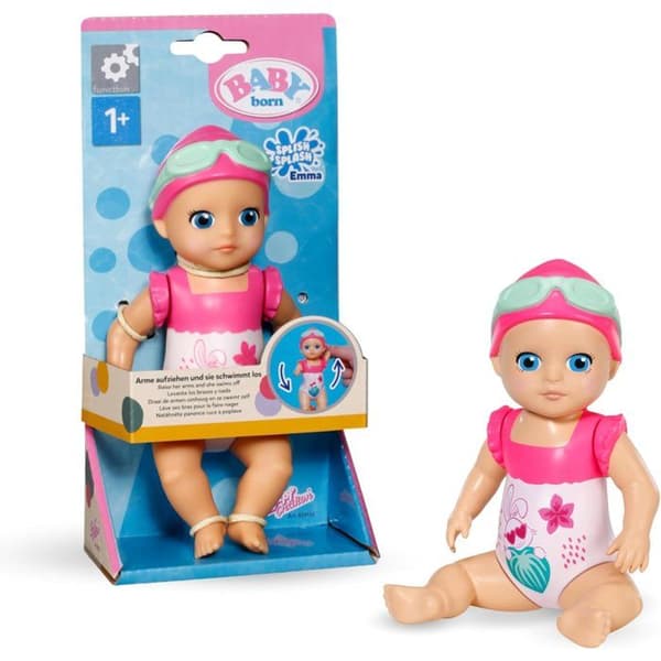 Badelegetøj - BABY BORN - Splish Splash Emma - Batterifri svømning - 15 cm - Fra 12 måneder