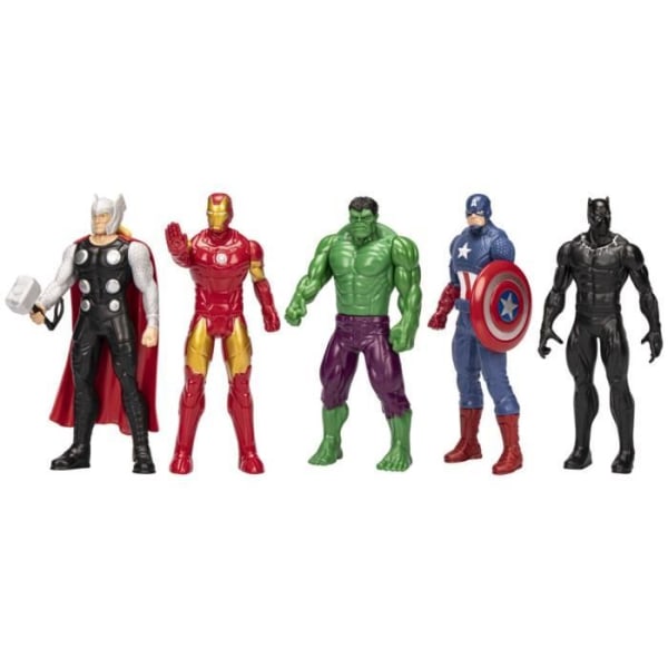 Paket med 5 15 cm Marvel-figurer, leksaker med 2 tillbehör, Avengers Beyond Earth's Mightiest