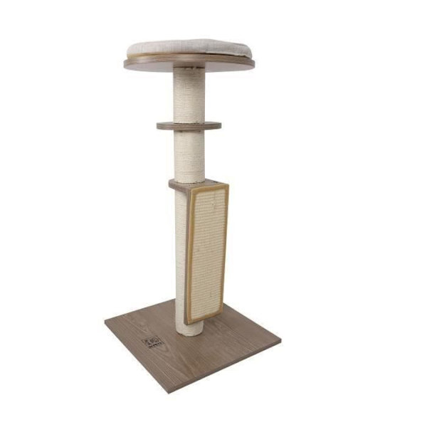 CatElite - GEORGE II Cat Tree - 40 x 40 x 79 cm - MDF träplattform med sisalstolpe