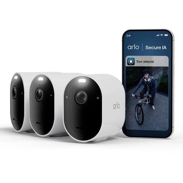 Arlo Pro 6 2K+ övervakningskamerakit med 3 kameror