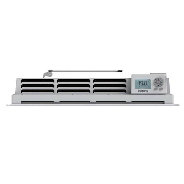 Fast elektrisk kylare med tröghet keramisk torkning 1000W Oceanic Ruby - Glass Fasad - White - NF