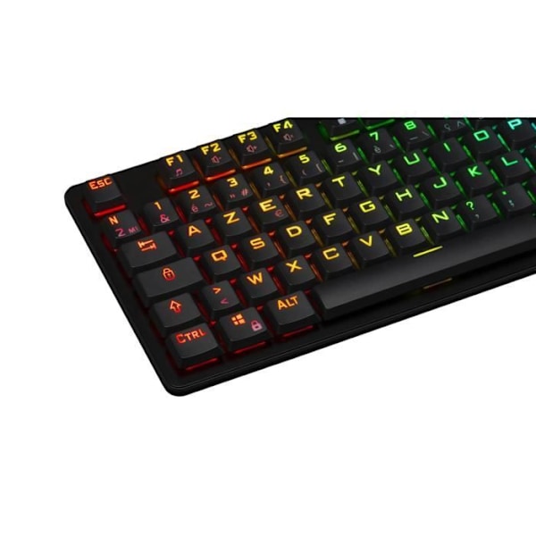 Speltangentbord - The G-Lab - KEYZ PLATI. TKL - TKL Format - Mekanisk (röd switch) - Låg profil - RGB - Svart