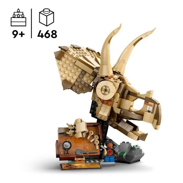 LEGO Jurassic World 76969 Dinosaur Fossils: Triceratops Skull - Spel för 9-åringar