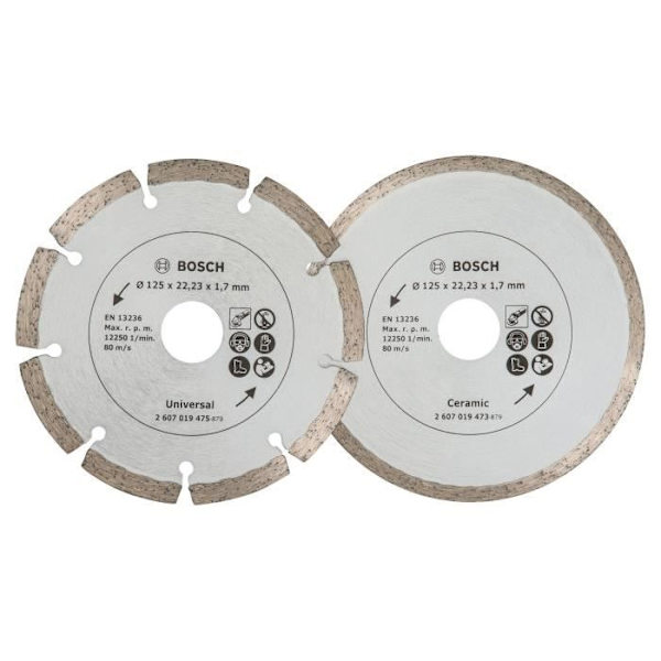 BOSCH 2 diamantskivor 125 mm material
