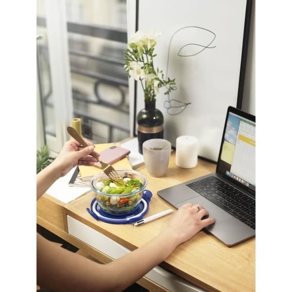 Set med 3 matlådor - PYREX - Cook & Go - Glas - Rund - Lufttätt lock - 0,7 L