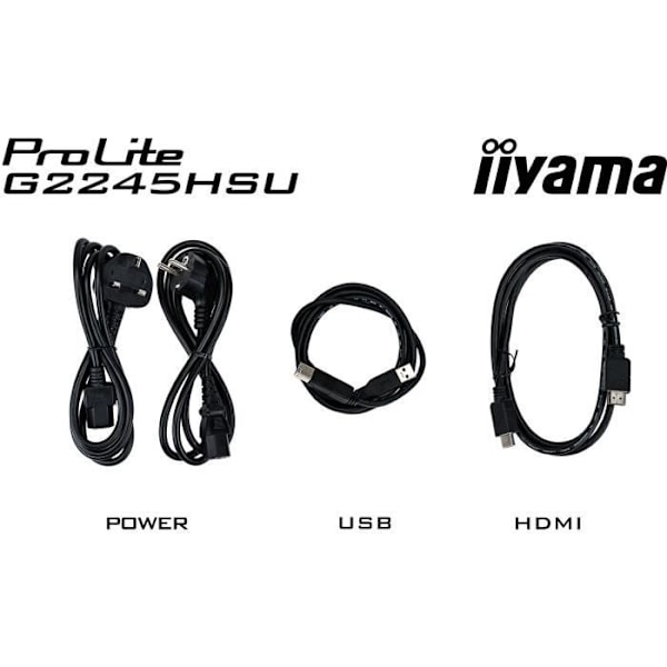 PC-skärm - IIYAMA - G2245HSU-B2 - 22,5 FHD - IPS - 100Hz - 1ms - HDMI/DP/USB HUB - Svart