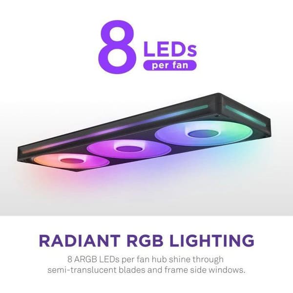 NZXT F420RGB Core Single Frame PC-fläkt (RF-U42HF-B1) - Ø 420 mm