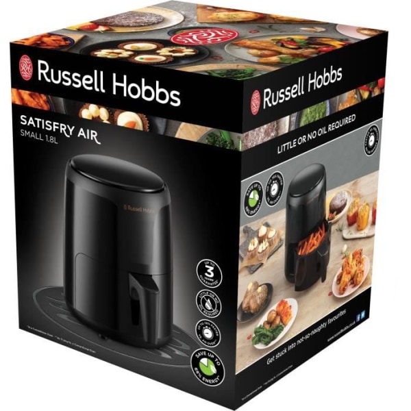 Airfryer tillfredsställer kompakt 1 - Oljefri matlagning - Russell Hobbs 26500-56 - 8L - Pekskärm