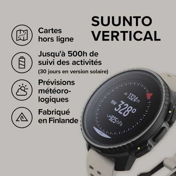 Sport Connected Watch - Suunto - Vertical - Black Sand
