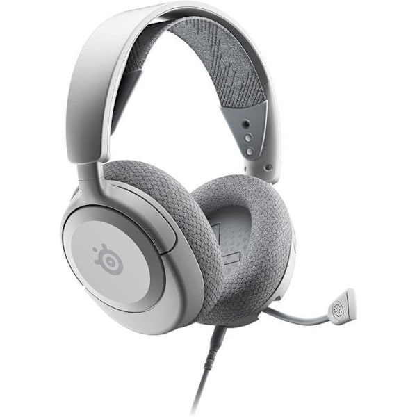 Spelheadset - STEELSERIES - Arctis Nova 1P Vit - Kabelanslutet - Multiplattform - Vit / Grå