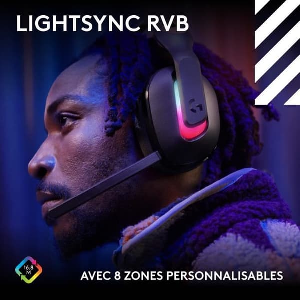 Gamingheadset - trådlöst - Logitech G - Astro A20 X - Lightspeed - Svart