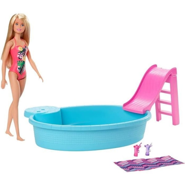 BARBIE Barbie och hennes pool - GHL91 - Skyltdockadocka - 3 år och +