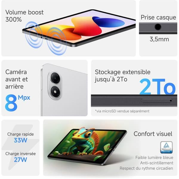 XIAOMI - Pack Redmi Pad 2 Pro + Tangentbord - 12.1 - 6 / 128 GB - Grå