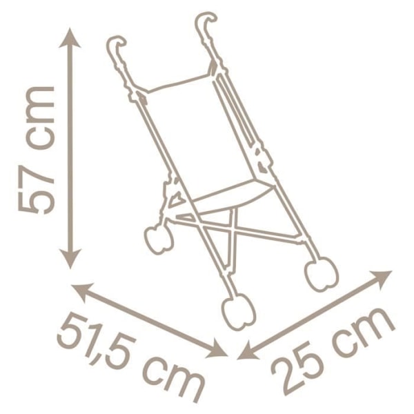 Babysköterska barnvagn för babydockor upp till 42cm - Smoby