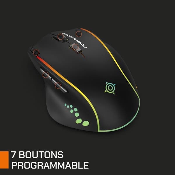 Gamingmus - Trådlös - Nova Gaming - Persee - Svart