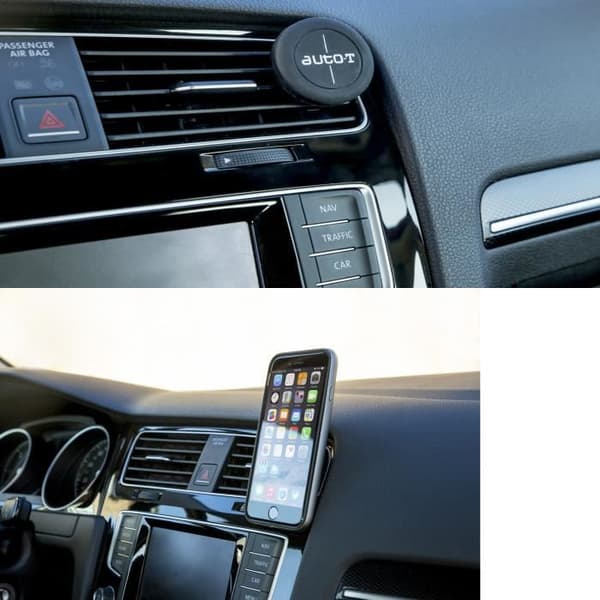 AUTO-T Kompakt magnethållare för luftare-smartphones