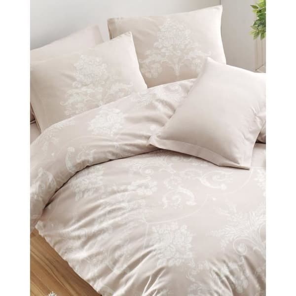 Bäddset - 1 påslakan 220 x 240 cm + 2 örngott 60 x 60 cm - 65% bomull, 35% polyester - Mink