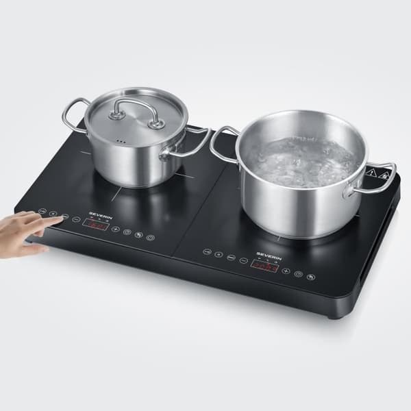 SEVERIN portabel spishäll - DK9194 - 2 brännare - 10 effektnivåer - 3400W