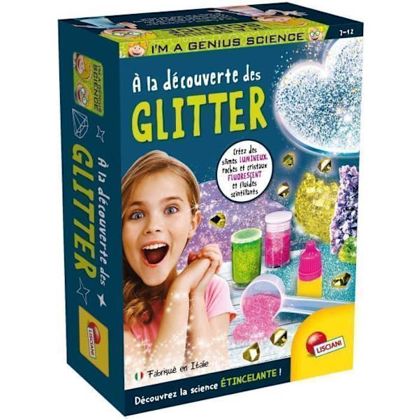 Glitter Discovery - Vetenskapskit - I'M A GENIUS POCKET - Glittermaterial