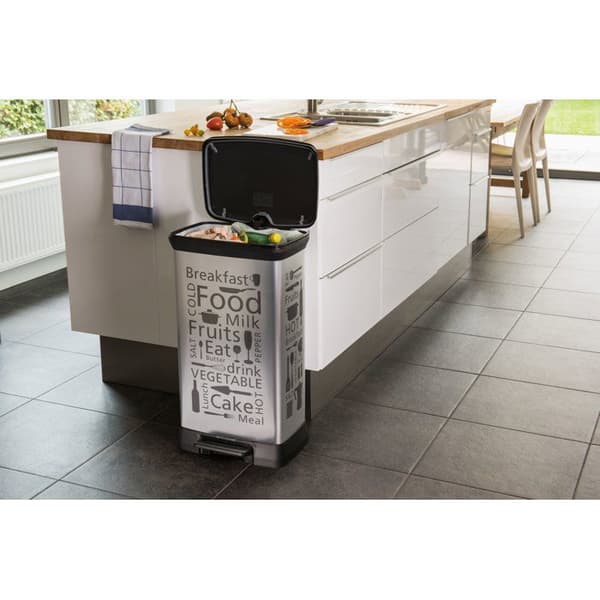 Curver 205873 Décor Kök Rektangulär Pedalhink Polypropylen Silver 39 x 29 x 73 cm...