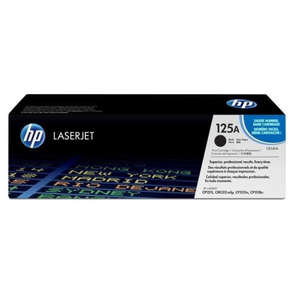 HP 125A svart original LaserJet-tonerkassett (CB540A) för HP Color LaserJet CM1312 / CP1215 / CP1217 / CP1515 / CP1518