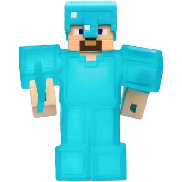 Stretchig figur - GOO JIT ZU - Minecraft Steve - 11 cm - Elastisk struktur - 3x stretchig