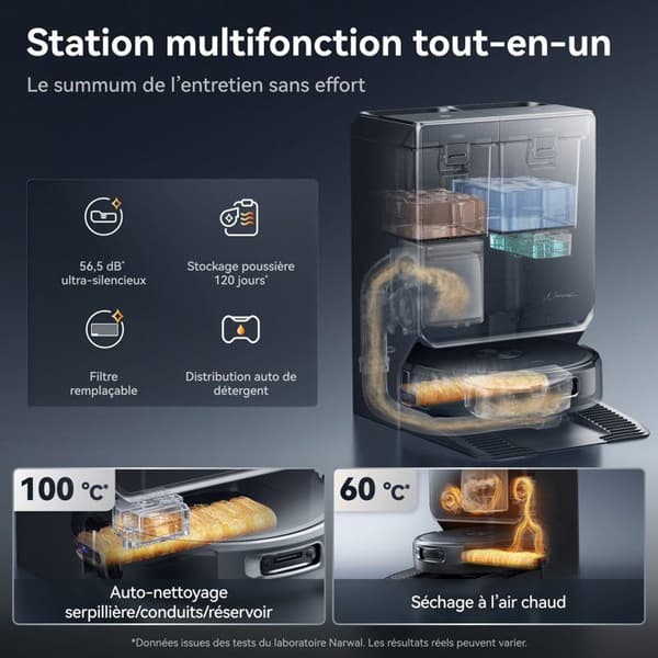 NARWAL FLOW 2 - Robotdammsugare och mopp - 31 000 Pa - FlowWash vid 60°C - CarpetFocus Technology