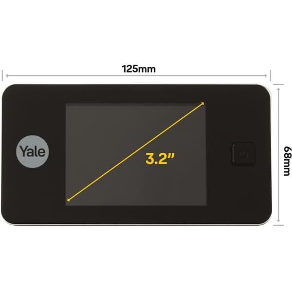 YALE Digital kikahål - LCD 3.2-skärm - För dörr - Tjocklek 38-110 mm