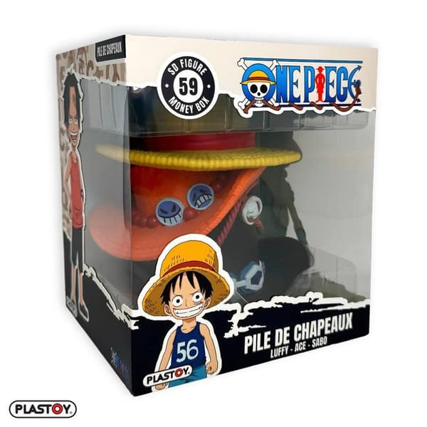 Spargris - PLASTOI - One Piece Stack of Hats Luffy Ace Sabo - Plast - 15 cm