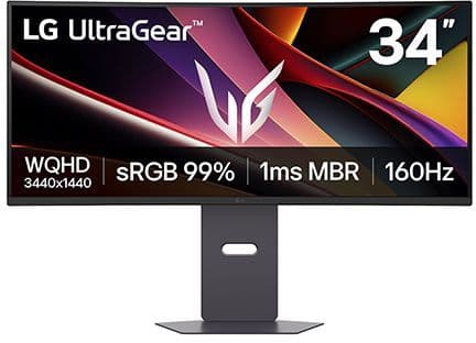 PC-spelskärm - LG - 34'' - 160Hz - VA-panel - 5ms - UltraGear