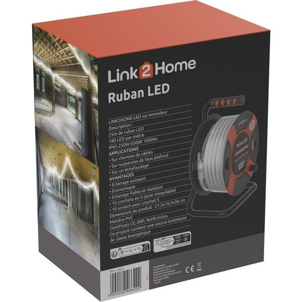 LED-kabelvinda - LINK2HOME - 25 m - 1000 Lm - 10 W