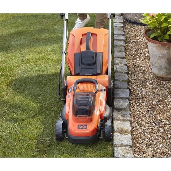 BLACK & DECKER 18V LITHIUM Trådlös gräsklippare 33 cm - 2,5 Ah - 2 batterier - 1 laddare - BCMW3318L2-QW