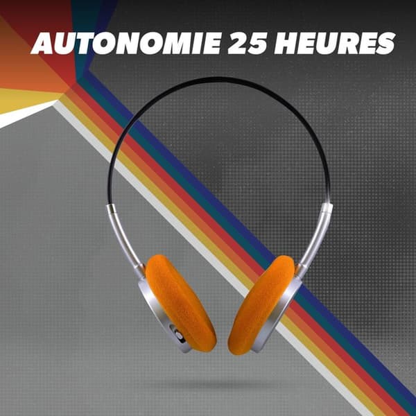 T'nB ORIGIN trådlöst Bluetooth-headset over-ear med mic, upp till 40 h batteri, justerbart huvudband, USB-C Svart och grå