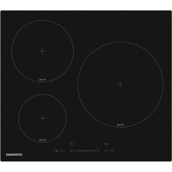 Induktionshäll - DAEWOO - 3 brännare - 60 cm - Svart
