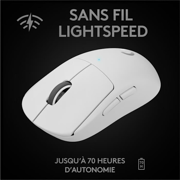 Spelmus - trådlös - LOGITECH G - PRO X SUPERLIGHT - Vit