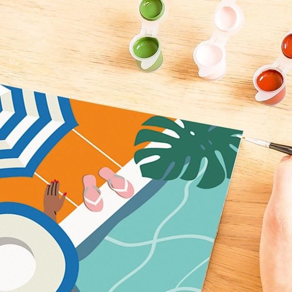 CreArt 24x30 cm Pool Time, Vuxen, Måla efter siffror, 25523, Ravensburger