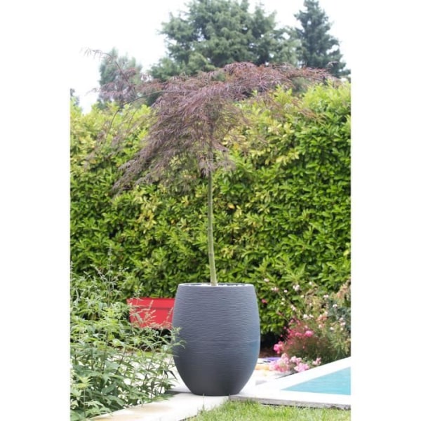 EDA Round Pot Graphit Ø50cm - Kapacitet 53L - Antrakitgrå